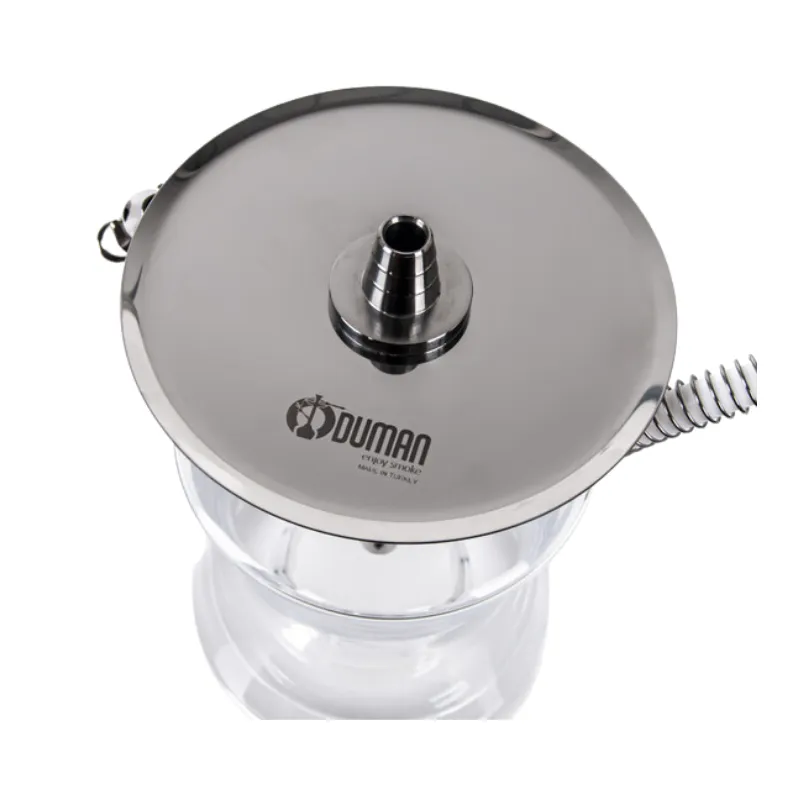 Cachimba Oduman N2 Hookah turca con cristal soplado artesanal, partes metálicas en acero inoxidable y LED multicolor con control remoto