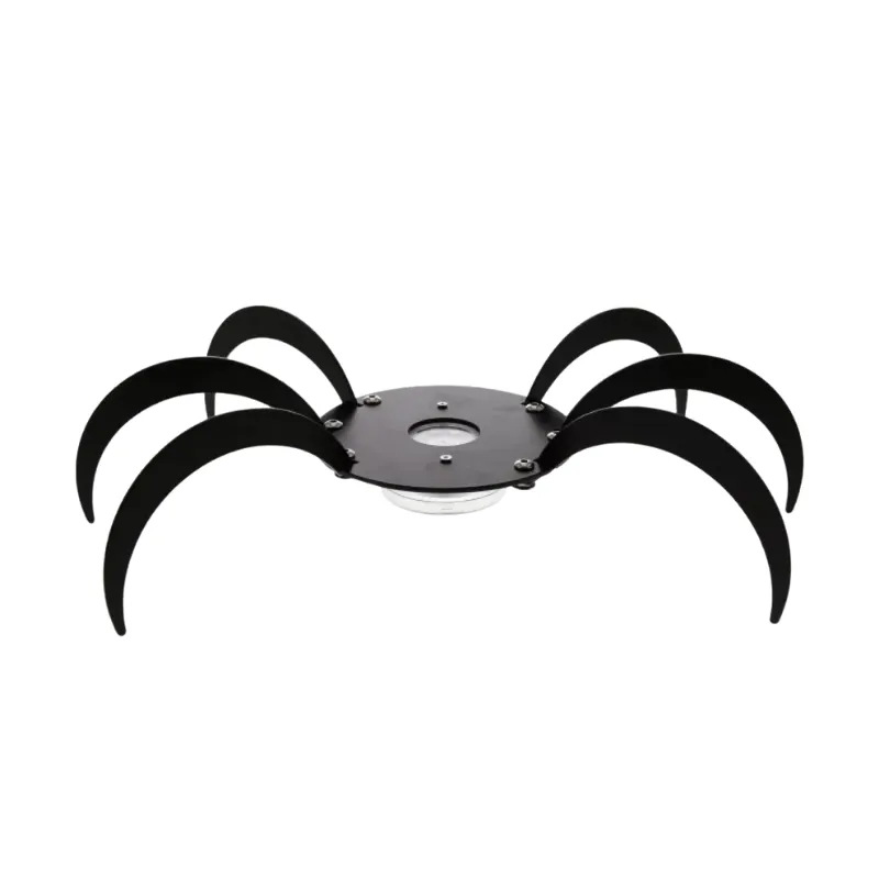 Cachimba Oduman N9 Spider turca con diseño en forma de araña, cristal soplado artesanal, acero inoxidable y LED Oduman