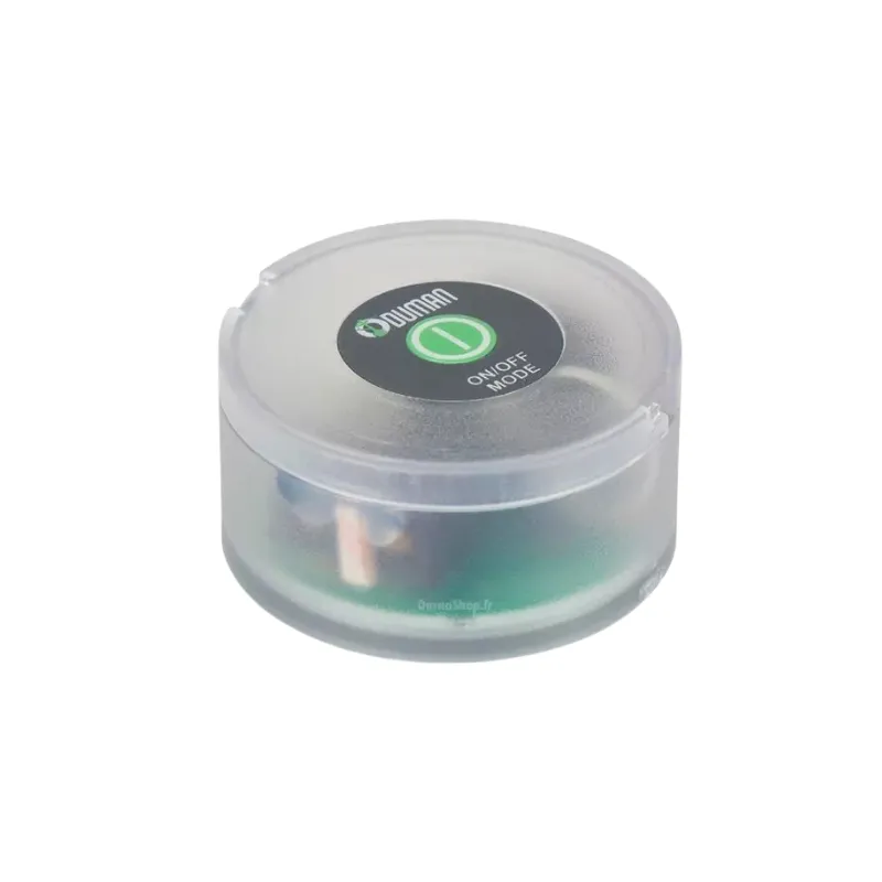 Cachimba Oduman N3 Clear turca transparente con cristal soplado artesanal, partes metálicas en acero inoxidable y LED con control remoto
