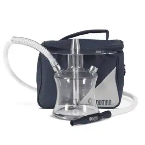 cachimba Oduman N2 Travel portátil de cristal soplado con acero inoxidable
