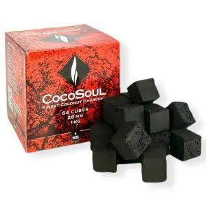 Carbón Cocosoul 26mm para cachimba premium con combustión uniforme y resistente al desgaste