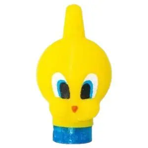 Boquilla personal 3D pajarito amarillo con pico naranja