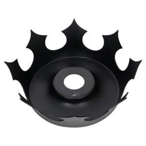 Plato Corona Regal Hookah en aluminio anodizado negro para cachimba