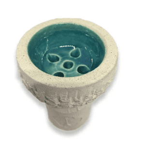 Cazoleta Imbao Bowl de barro blanco con interior lacado para shisha