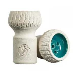 Cazoleta Imbao Bowl de barro blanco con interior lacado para shisha