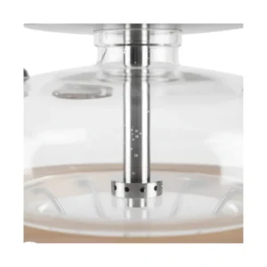 Cachimba MS Scandi Mashisha de 35 cm de altura y 25 cm de diámetro con diseño escandinavo elegante y sencillo, partes metálicas en acero inoxidable, soporte de madera para estabilidad, base de cristal, manguera de silicona, boquilla de cristal con mango de madera y difusor en The Good Shisha