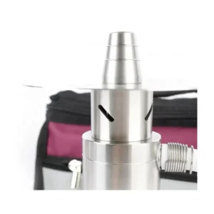 Cachimba Oduman Monster Hookah portátil de 23 cm con base de cristal soplado artesanal, acero inoxidable y mochila de transporte