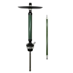Cachimba Conceptic Design Green Carbon rusa con acero inoxidable, fibra de carbono verde y grabados láser