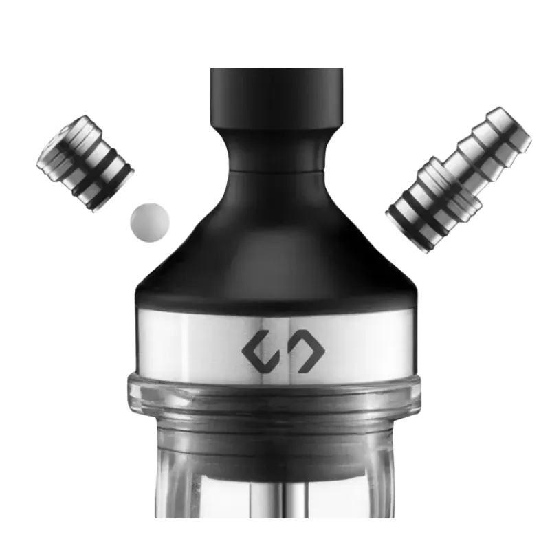 Cachimba Conceptic Design Green Carbon rusa con acero inoxidable, fibra de carbono verde y grabados láser