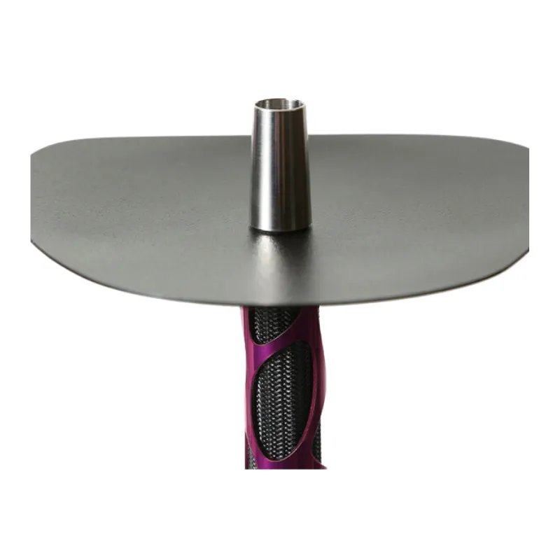 Cachimba Embery Mono Wave ucraniana fabricada en acero inoxidable y aluminio anodizado, con base, boquilla, plato y juego completo de gomas para base, cazoleta y manguera en The Good Shisha