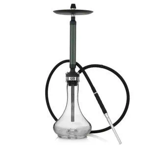 Cachimba Conceptic Design Green Carbon rusa con acero inoxidable, fibra de carbono verde y grabados láser