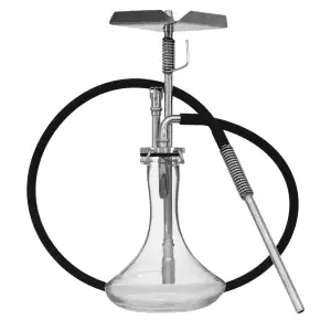 Cachimba VZ Hookah Stainless Mini en acero inoxidable con estética steampunk hecha a mano
