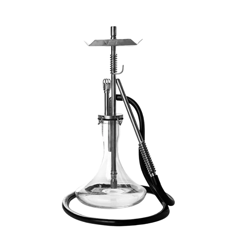 Cachimba VZ Hookah Stainless Mini en acero inoxidable con estética steampunk hecha a mano completa