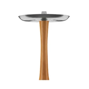 Cachimba Wookah Classic Iroko en madera maciza de iroko y acero V2A con base de cristal soplada a mano mastil