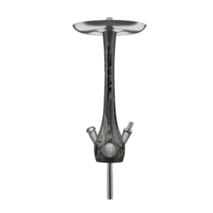 Cachimba Wookah Smooth Tenebris en madera maciza y acero V2A con base de cristal soplada a mano