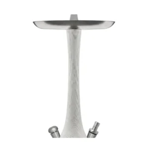 Cachimba Wookah Smooth White Nox 2.0 de 63 cm en madera y acero V2A con base soplada a mano mastil