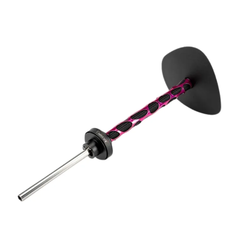 Cachimba Embery Mono Wave ucraniana fabricada en acero inoxidable y aluminio anodizado, con base, boquilla, plato y juego completo de gomas para base, cazoleta y manguera en The Good Shisha