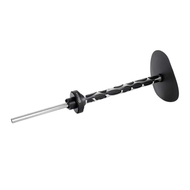 Cachimba Embery Mono Wave ucraniana fabricada en acero inoxidable y aluminio anodizado, con base, boquilla, plato y juego completo de gomas para base, cazoleta y manguera en The Good Shisha