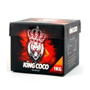 Carbón King Coco 28mm natural con máxima potencia y larga duración para cachimba
