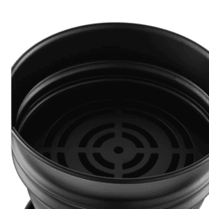Carbonera Black L para cachimba en acero inoxidable de 43x14 cm con soporte integrado para pinzas interior