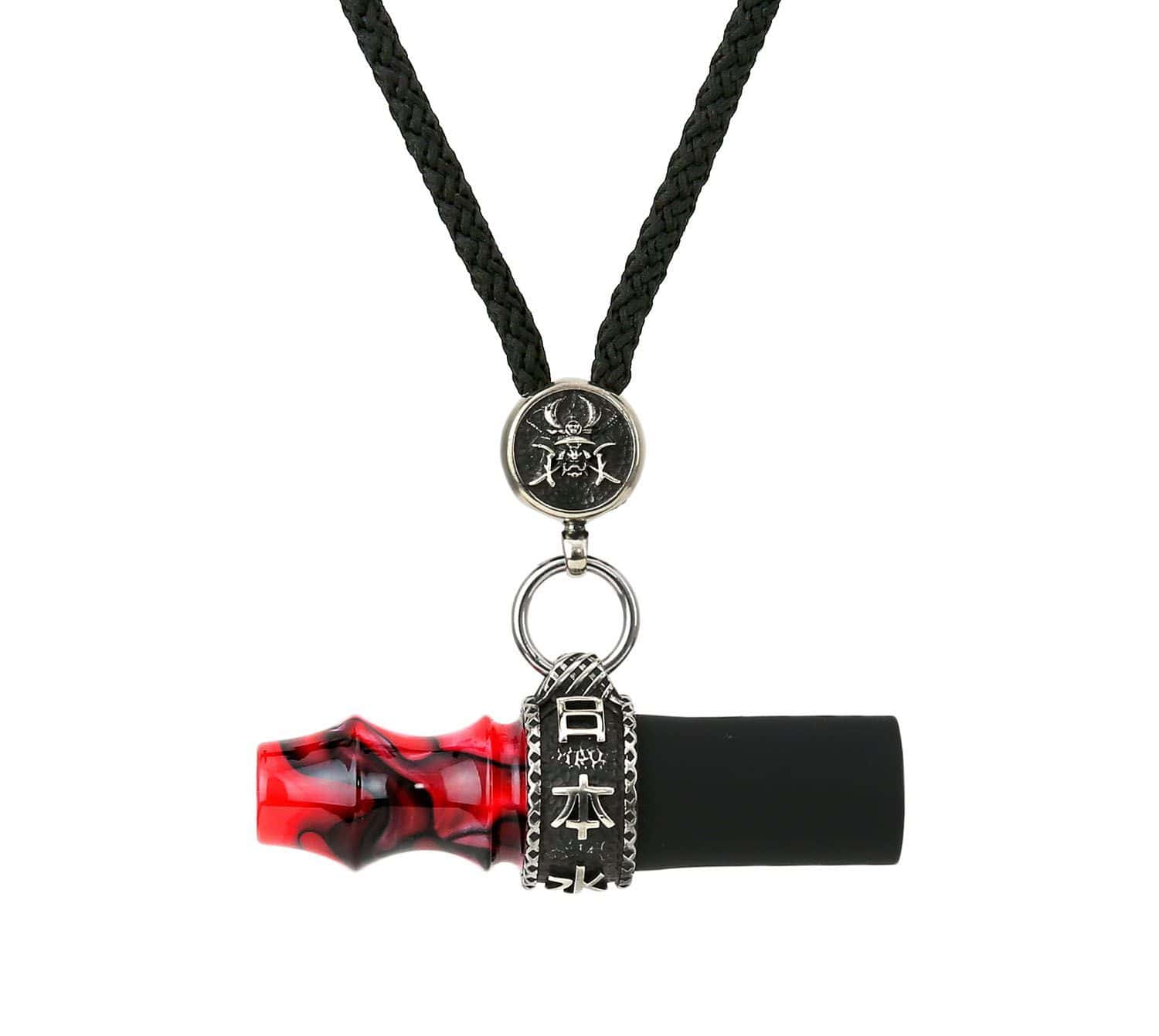 Boquilla Japona Hookah Samurai en resina premium con ornamentos samurái y caja de madera red