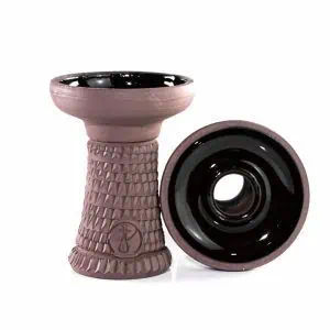 Cazoleta HC Black Edition phunnel de barro negro poroso tallada a mano