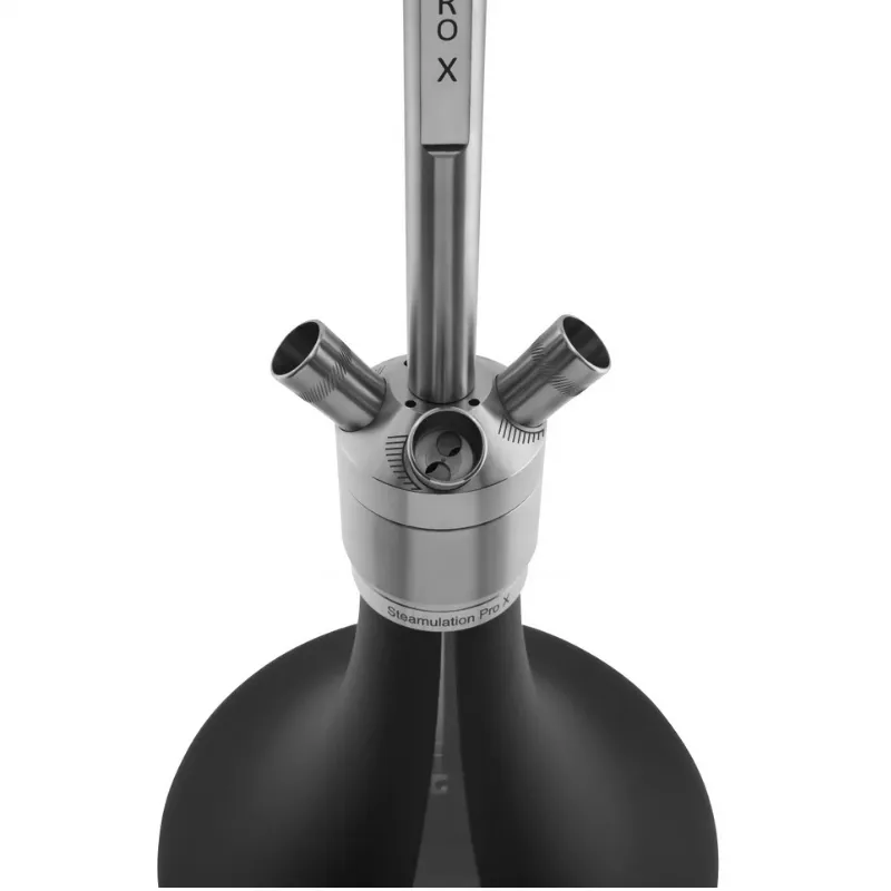 Cachimba Steamulation Pro X de 52 cm en acero V2A con platino y tubo de inmersión ajustable conectores