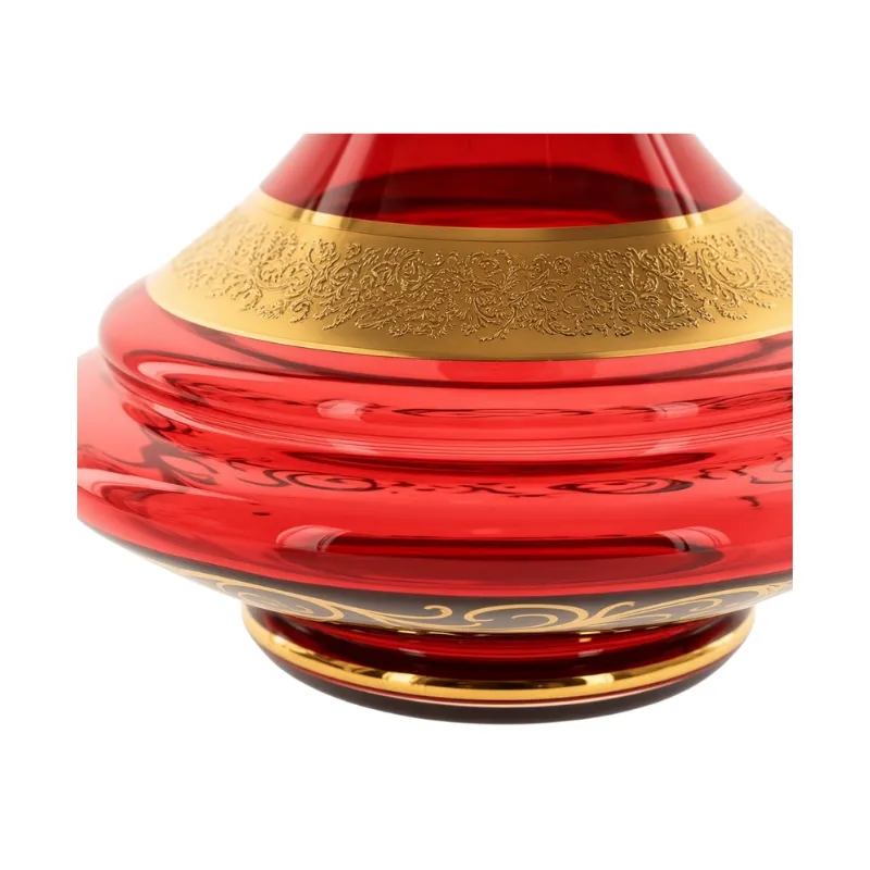 Base Egermann Ufo turquesa de 26 cm con detalles en oro