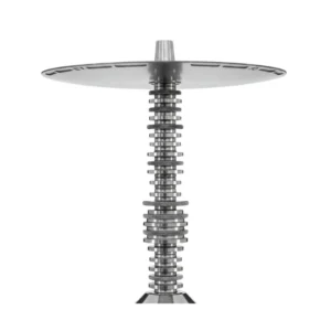 Cachimba VZ Hookah Custom V2 de 52 cm en acero inoxidable V2 con mástil modular y recogedor de melaza mastil