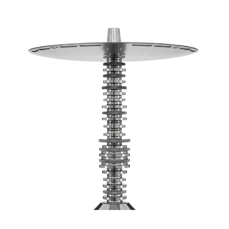Cachimba VZ Hookah Custom V2 de 52 cm en acero inoxidable V2 con mástil modular y recogedor de melaza mastil