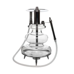 Cachimba Oduman N1 Hookah turca con base de 25 cm en cristal soplado artesanal, acero inoxidable y LED multicolor