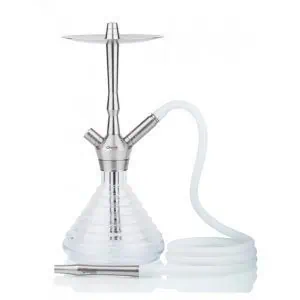 Cachimba Oduman Gusto Hookah turca de 37 cm con base de cristal soplado artesanal y partes metálicas en acero inoxidable