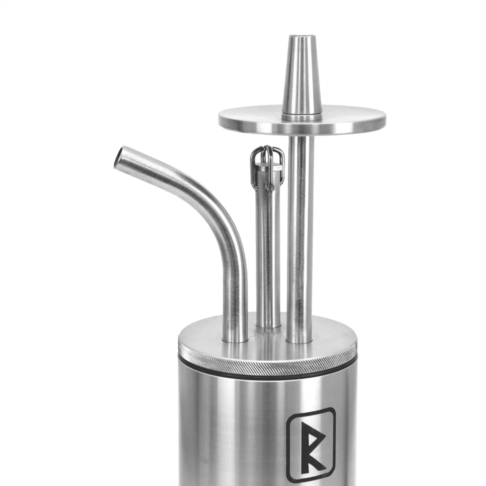 Cachimba VZ Hookah Raido en acero inoxidable hecha a mano con número de serie y purga especial mastil