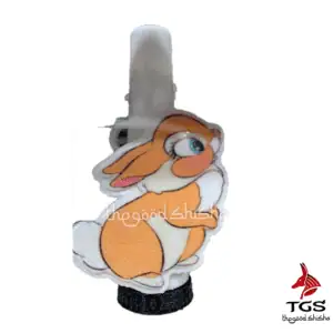 Boquilla personal 3D coneja en naranja pastel para cachimba