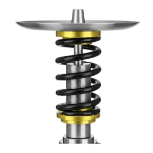 Cachimba Shi Carver Static rusa inspirada en el mundo del motor con mástil en forma de amortiguador, cámara de acero inoxidable y aluminio anodizado