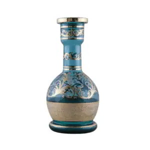 Base El Nefes Bulukiya Black 30 cm fabricada en cristal de bohemia para cachimbas tradicionales