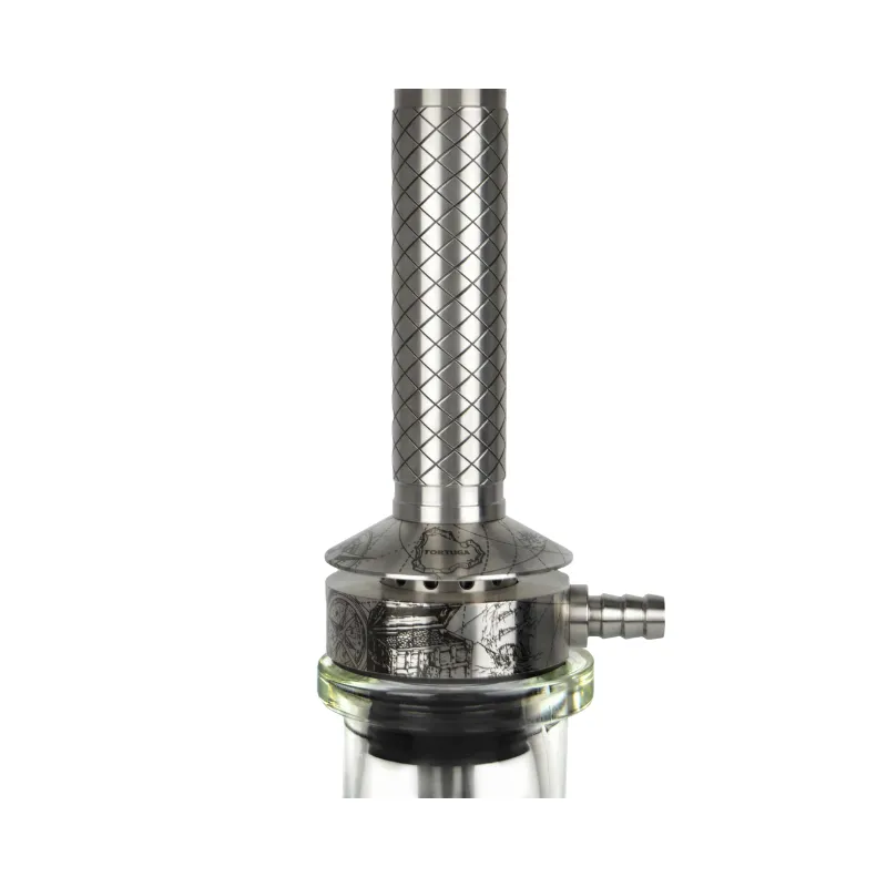 Cachimba Tortuga Fancy mini rusa de acero inoxidable V2A con grabado láser
