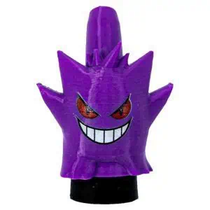 Boquilla personal 3D Gengar violeta con sonrisa amplia
