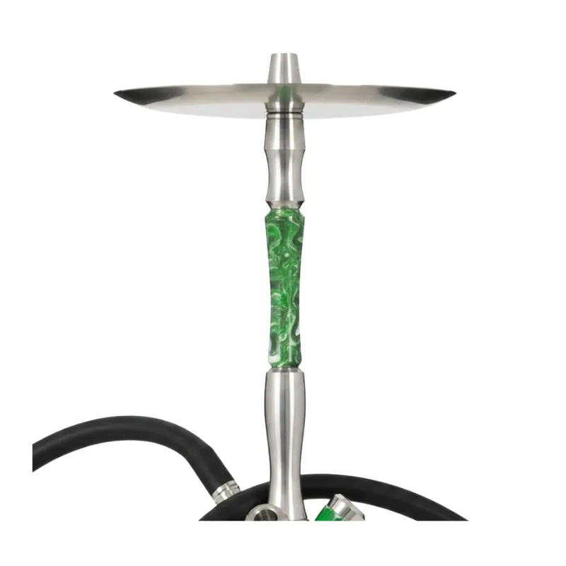 Cachimba Union Hookah Fibonacci rusa de acero inoxidable con detalles de resina acrílica