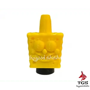 Boquilla personal 3D esponja amarilla cuadrada para cachimba