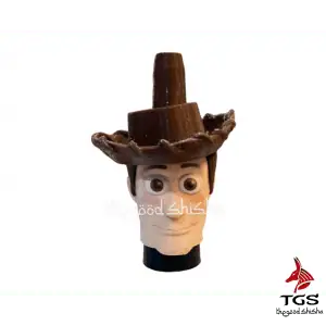 Boquilla personal 3D muñeco vaquero con sombrero marrón