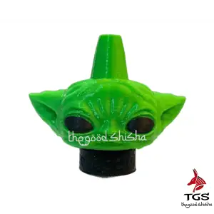 Boquilla personal 3D marciano verde con orejas largas