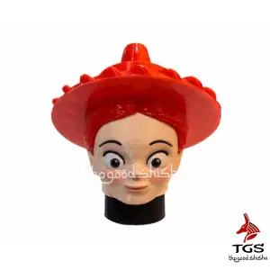 Boquilla personal 3D vaquera con sombrero rojo