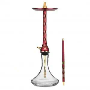 Cachimba Blade Hookah One M Red Gold rusa en rojo y dorado con plato ajustable a presión y purga 360°