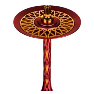 Cachimba Blade Hookah One M Red Gold rusa en rojo y dorado con plato ajustable a presión y purga 360°
