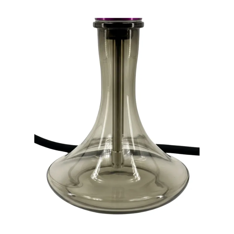 Cachimba Midas Hookah Foggy de acero inoxidable con purga a presión por el mástil