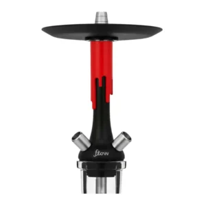 Cachimba Mamay Customs Flow Red Black rusa con estética de helado derretido en rojo y negro, acero inoxidable y poliacetal