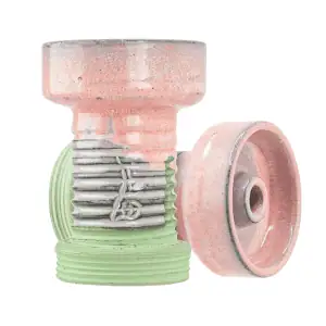 Cazoleta Berraca Grün Boomer Pink de barro verde para shisha