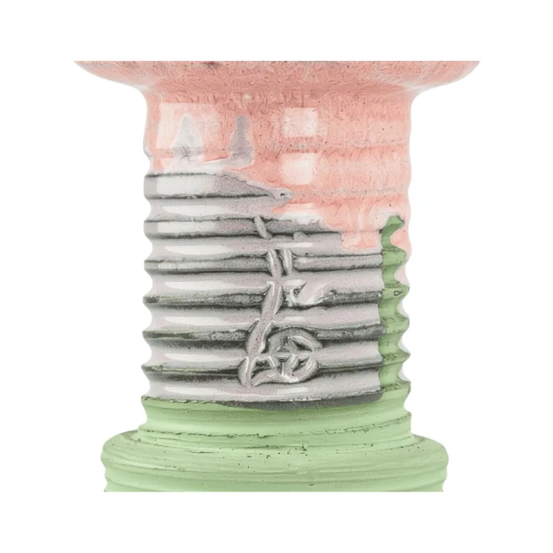 Cazoleta Berraca Grün Boomer Pink de barro verde para shisha