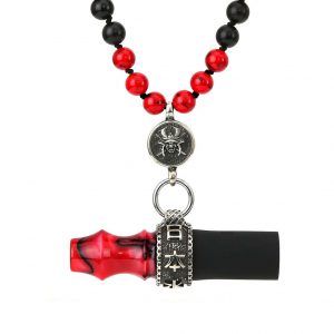 Boquilla Japona Hookah Samurai en resina premium con ornamentos samurái y caja de madera red